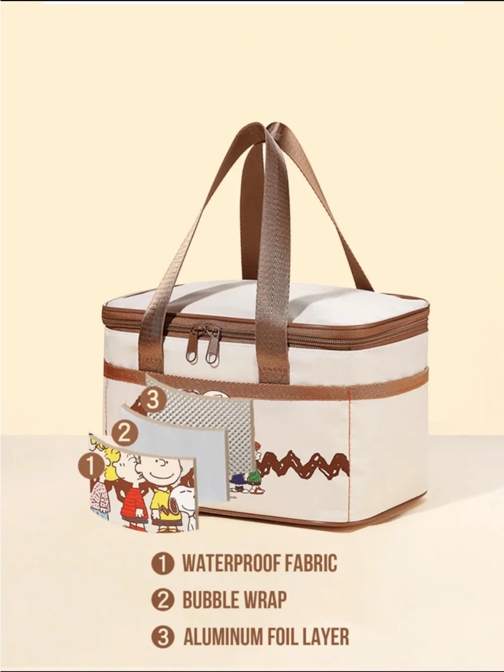 Snoopy Insulated Lunch Bag NEW 🏷️ - Picture 3 of 8